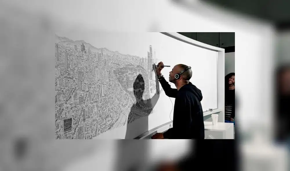 Instagram: joven autista sorprende con sus dibujos de ciudades enteras de memoria