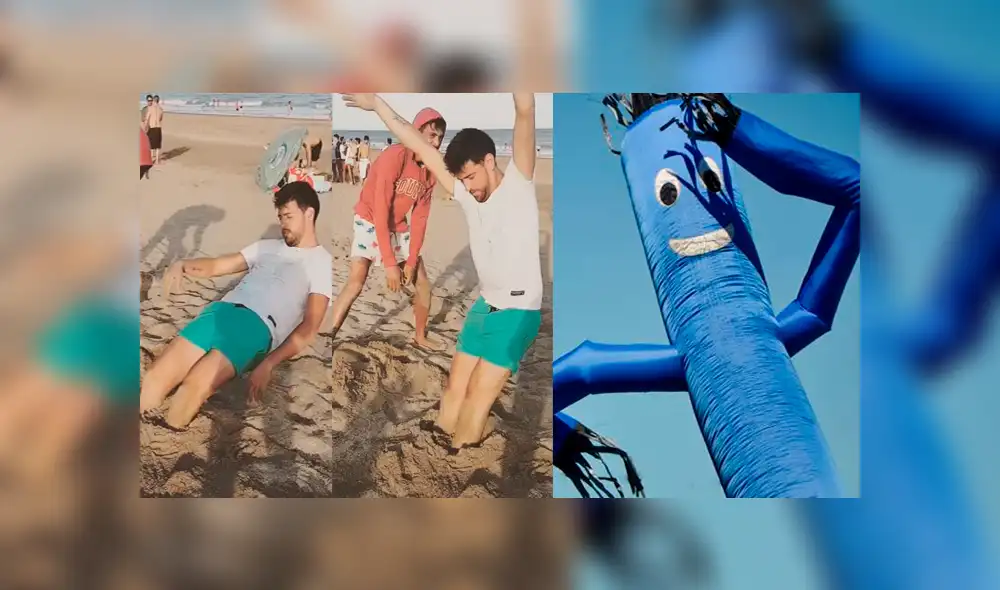 Facebook: joven finge ser ‘muñeco inflable’ e impacta a miles con su talento [VIDEO]