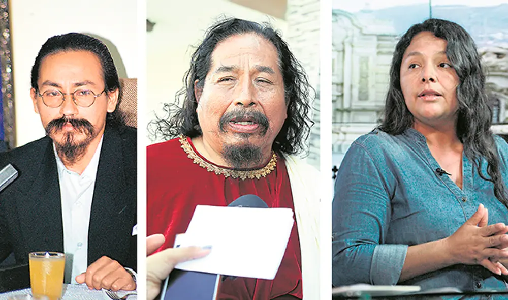 Los hermanos: Jonás Ataucusi Molina, líder del Frepap. Juan Ataucusi Ospina, hermanastro. Raquel Ataucusi Puchuri, hermanastra.