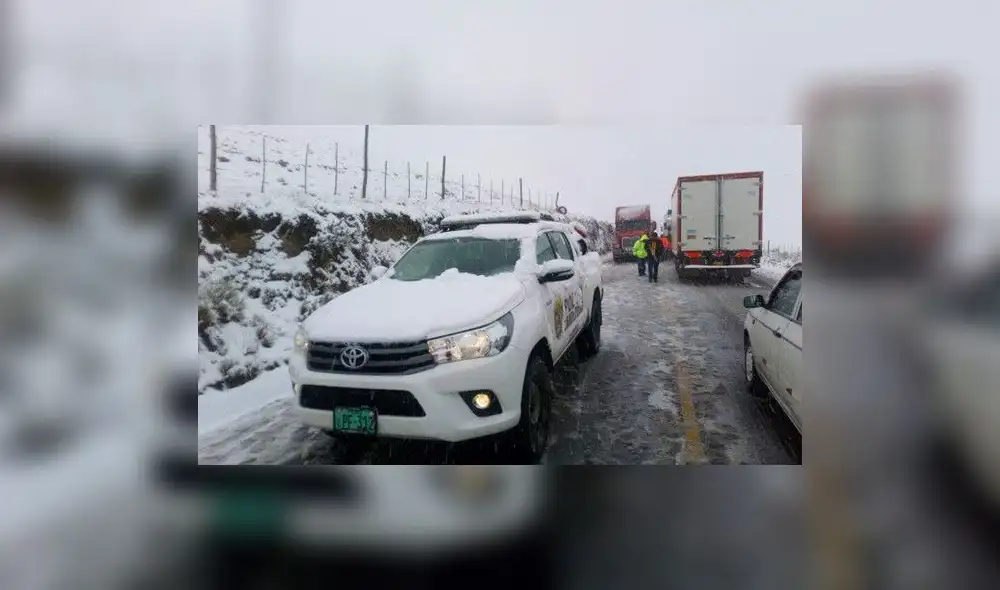Carretera Central afectada por nevada en Junín y Pasco