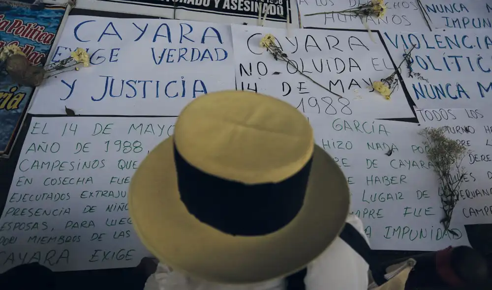 33 campesinos de Cayara para fueron asesinados el 14 de mayo de 1988. Foto: La República