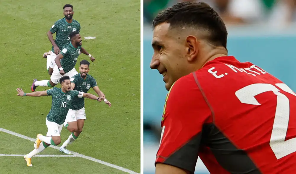 Argentina cayó 1-2 ante Arabia Saudita en su debut en Qatar 2022. Foto: composición LR/EFE/AFP Argentina cayó 1-2 ante Arabia Saudita en su debut en Qatar 2022. Foto: composición LR/EFE/AFP