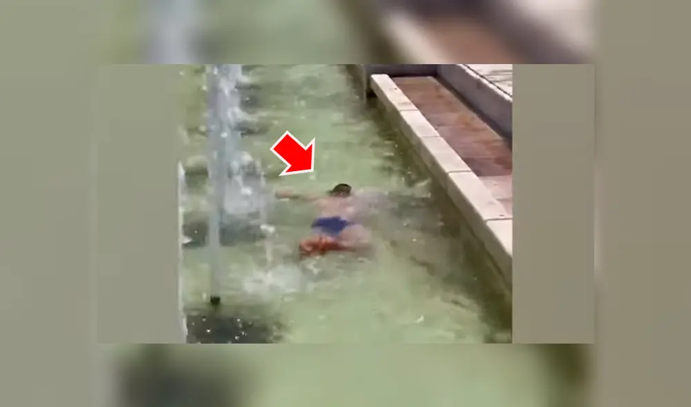 Un video viral en YouTube mostró el momento exacto en que un turista creyó haber encontrado un hombre muerto en una pileta, sin imaginar el increíble desenlace.