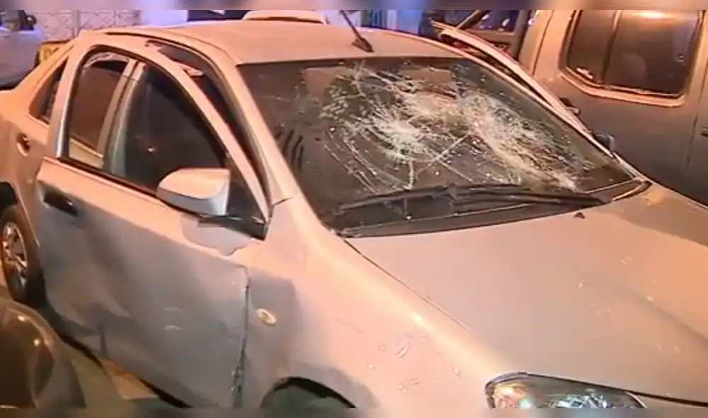 San Luis: Cinco sujetos desfiguran a taxista por aplicativo y destruyen su auto