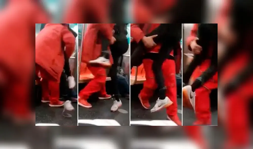 Joven casi es secuestrada dentro del Metro de Nueva York. Foto: captura de video. Joven casi es secuestrada dentro del Metro de Nueva York. Foto: captura de video.