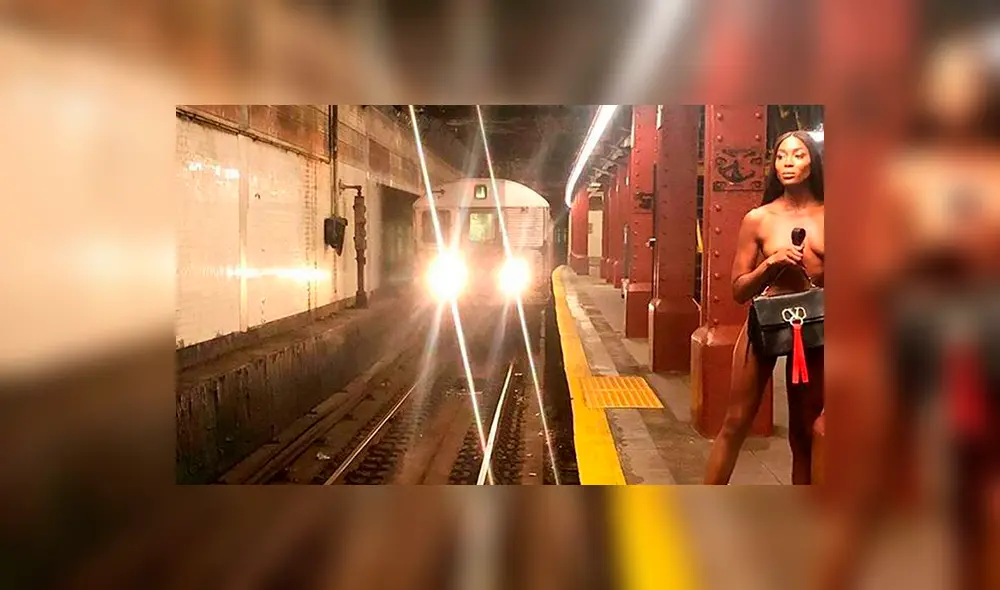 Campbell posó en varios puntos del subterráneo neoyorquino. (Foto: Instagram @naomi)