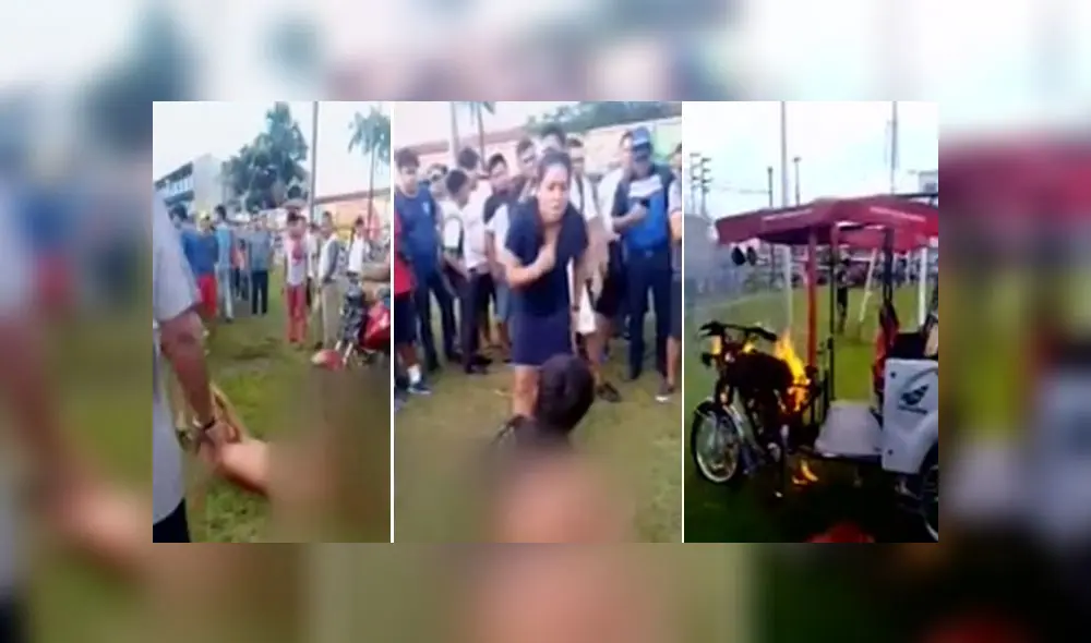 La Policía tuvo que intervenir para que los sujetos no sean linchados. La Policía tuvo que intervenir para que los sujetos no sean linchados.