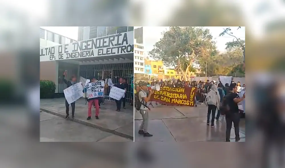 Estudiantes organizaron cierrapuertas de la Ciudad Universitaria para exigir diálogo a fin de resolver problemática de altos precios de cursos de verano. Foto: Captura de video