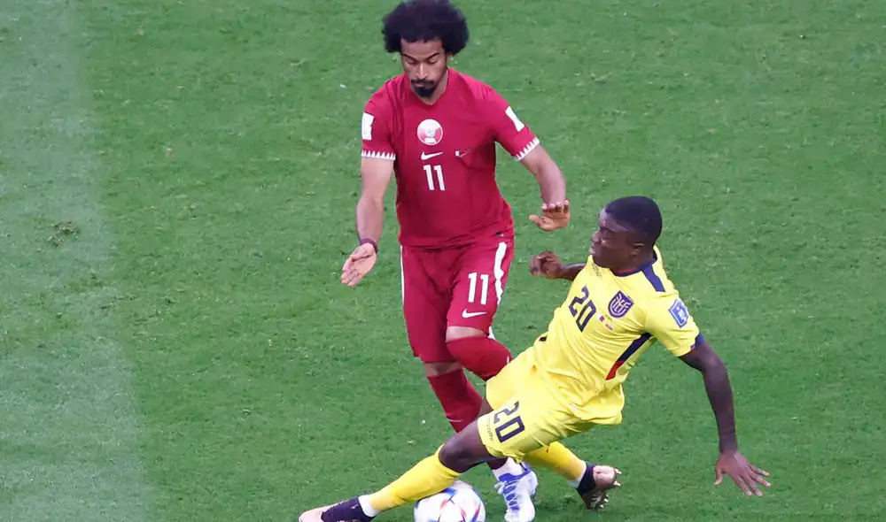 Ecuador y Qatar se enfrentaron en la inauguración del Mundial Qatar 2022 en el estadio Al Bayt. Foto: EFE Ecuador y Qatar se enfrentaron en la inauguración del Mundial Qatar 2022 en el estadio Al Bayt. Foto: EFE