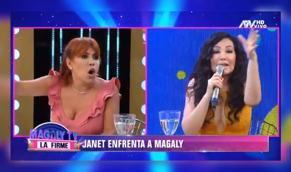 Magaly Medina y Janet Barboza en 'Magaly tv, la firme". Foto: captura