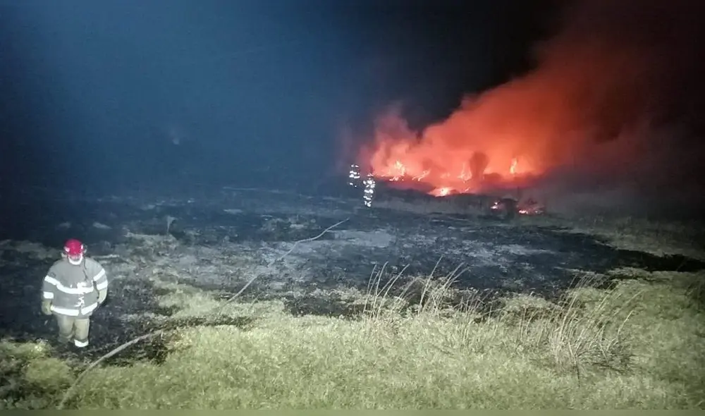 Incendio se registró en aeropuerto de Anta. Incendio se registró en aeropuerto de Anta.