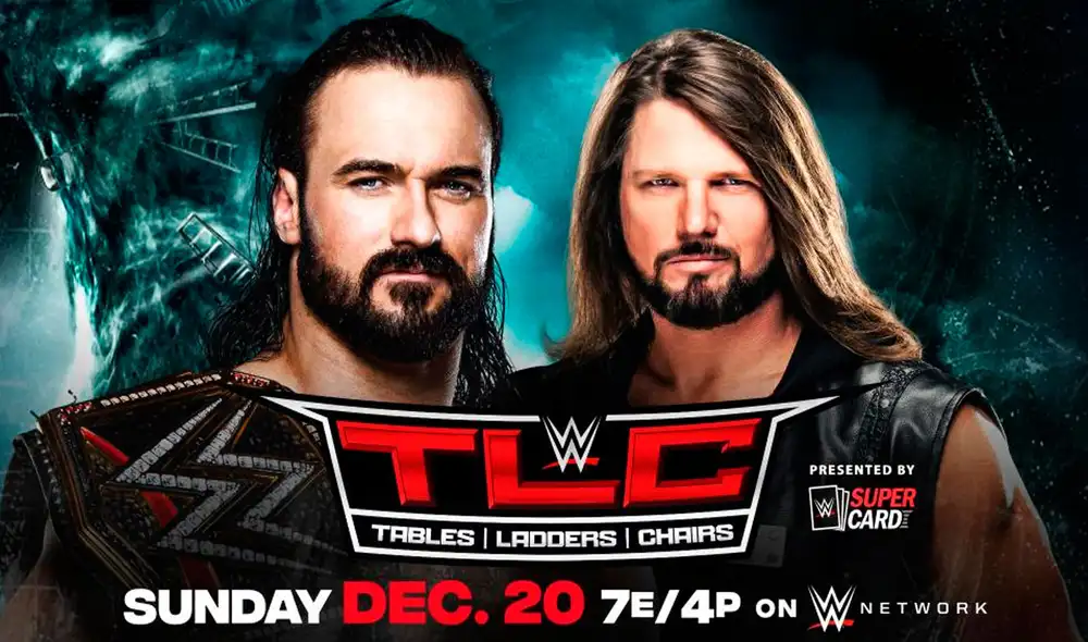 Drew McIntyre (c) vs. AJ Styles luchan este domingo en TLC 2020. Foto: WWE
