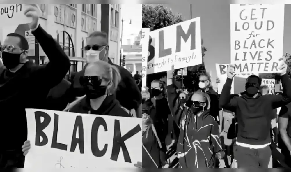 Jennifer Lopez y su prometido Alex Rodríguez dejaron la comodidad de su hogar para salir a las calles y participar de las protestas por la igualdad. (Foto: Instagram)