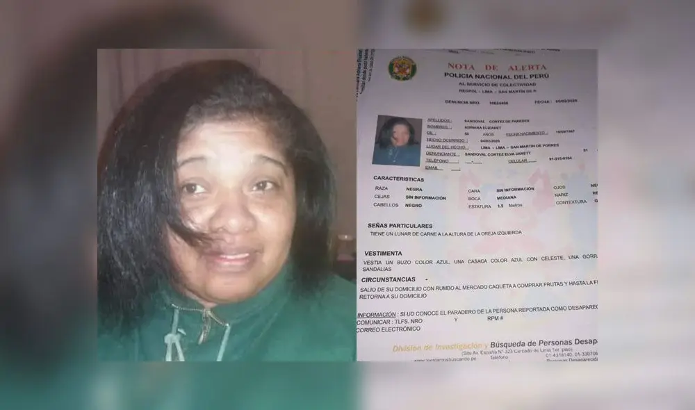 San Martín de Porres: buscan a mujer desaparecida que salió a comprar al Mercado de Frutas