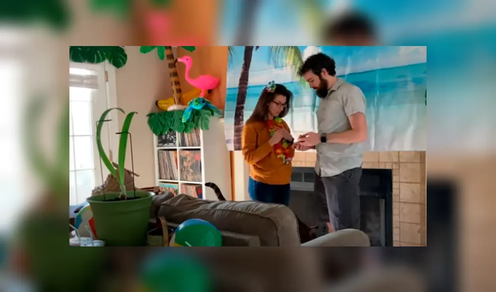 Desliza las imágenes para apreciar los escenarios que recreó un joven en su casa para sorprender a su novia.