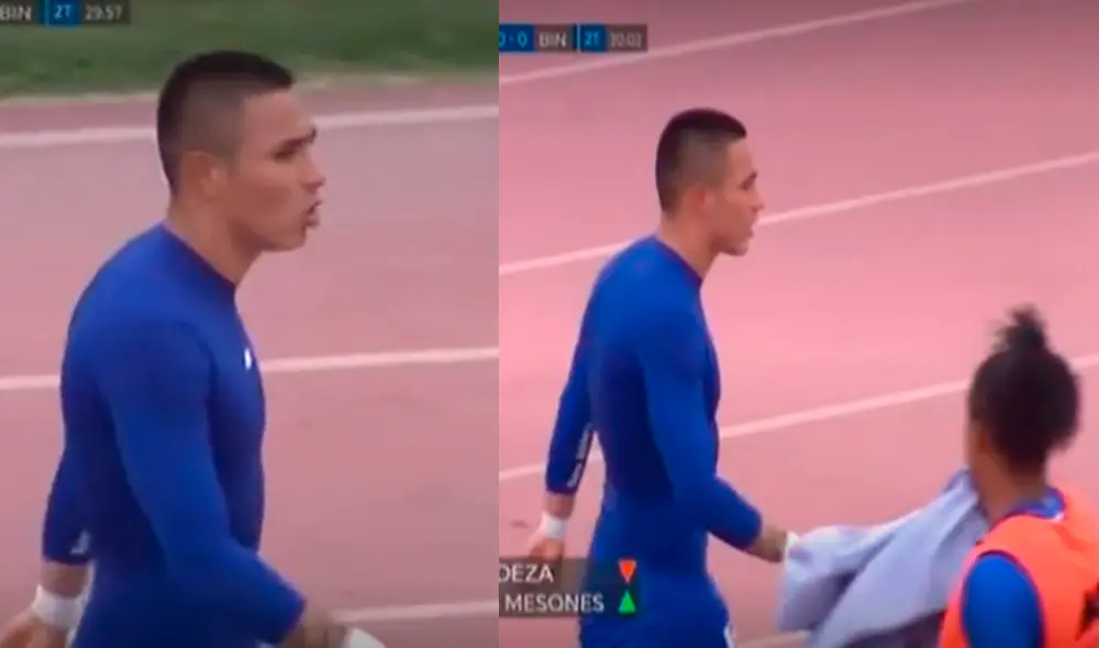 Jean Deza tuvo iracunda reacción cuando fue cambiado en el partido San Martín contra Binacional. | Foto: Gol Perú