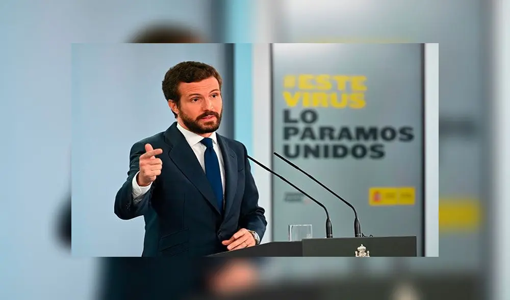 El presidente del opositor Partido Español, Pablo Casado, arremetió contra el jefe del Gobierno España por su gestión de la COVID-19. Foto: AFP (referencial) El presidente del opositor Partido Español, Pablo Casado, arremetió contra el jefe del Gobierno España por su gestión de la COVID-19. Foto: AFP (referencial)