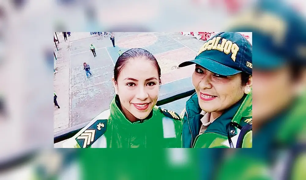 La suboficial PNP Cristina Burga Baltuano (Izq).