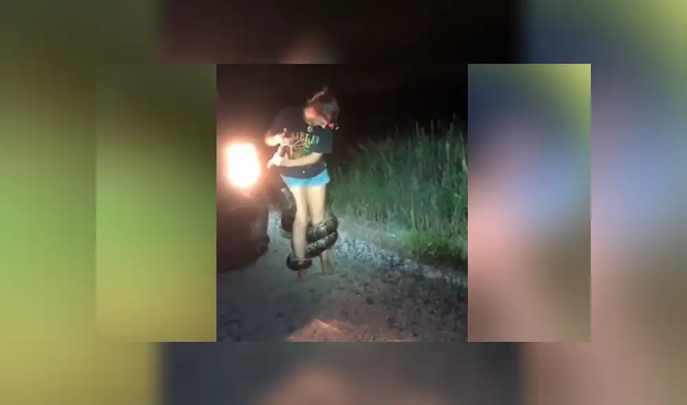 YouTube viral: mujer intenta capturar a enorme pitón con las manos, sin imaginar la reacción del depredador
