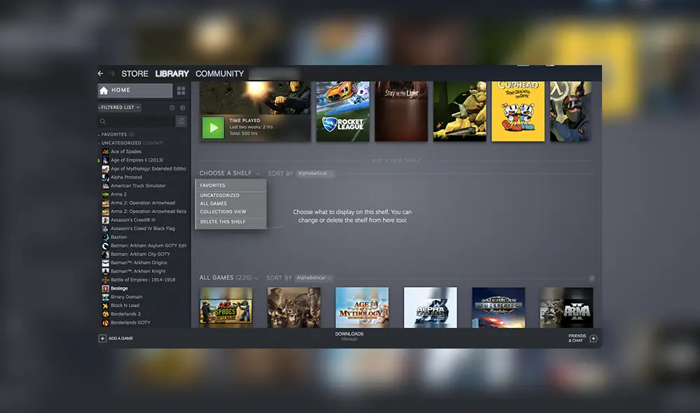 Así es el nuevo diseño de la biblioteca de Steam. Descubre cómo conseguirlo.
