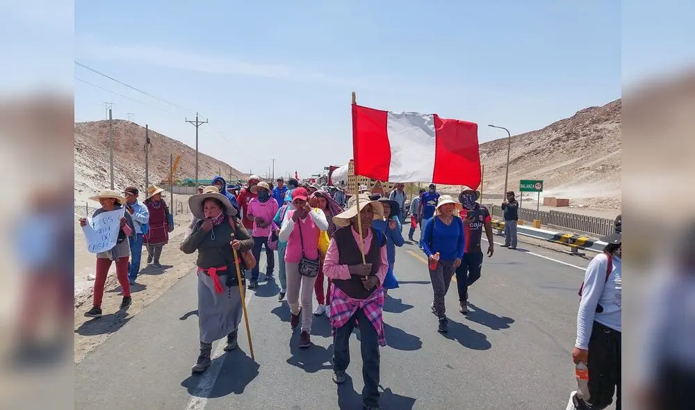 marcHas. En Arequipa las protestas se han concentrado en el Cono Norte de la ciudad y en el Km 48 de la Panamericana Sur.