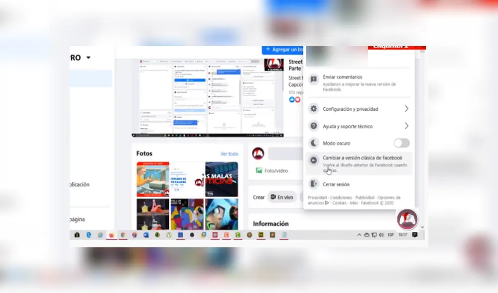 En la parte superior derecha se encuentra esta opción. Foto: Captura. En la parte superior derecha se encuentra esta opción. Foto: Captura.