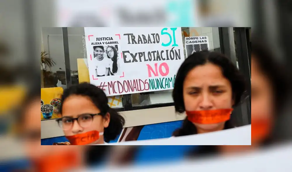 Realizaron plantón en McDonald’s de Miraflores para exigir justicia por muerte de jóvenes trabajadores