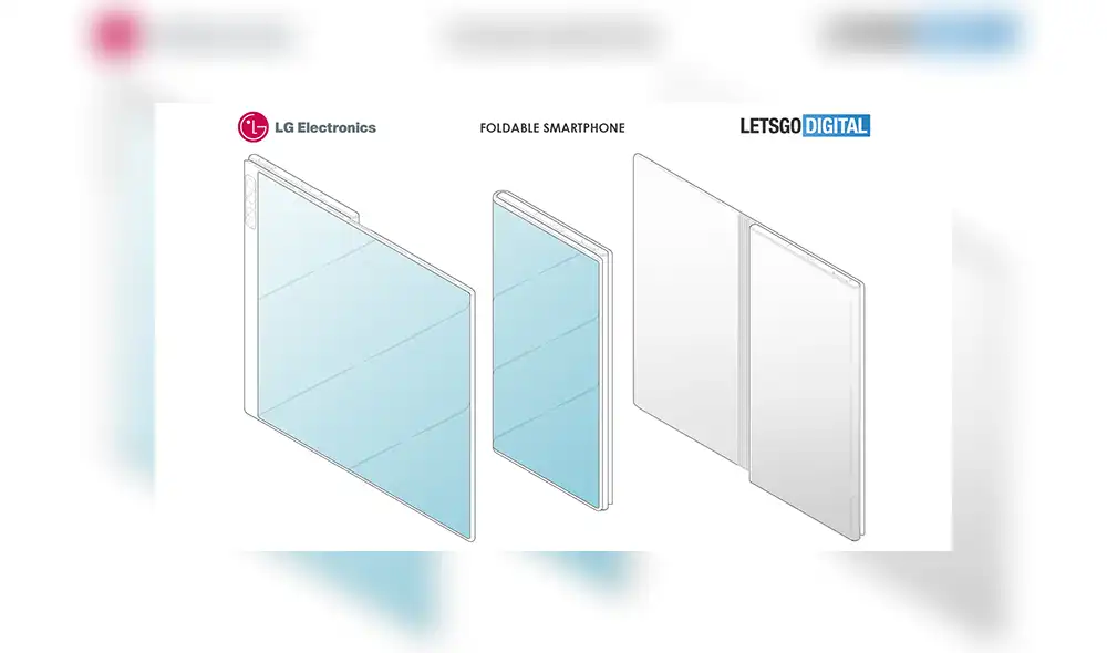 LG: su nueva patente de teléfono plegable. | Foto: Let'sGoDigital