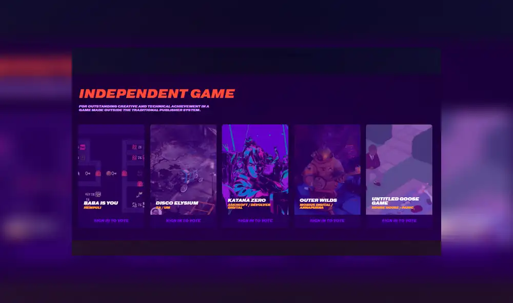 Nominados a The Game Awards 2019.