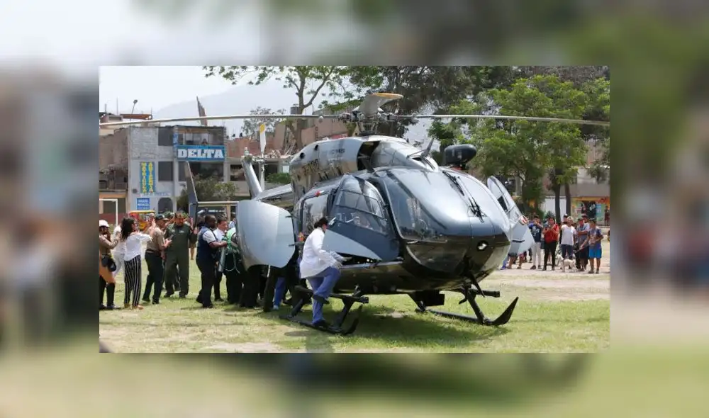 Suboficial herido fue evacuado por un helicóptero al Hospital de la Policía tras una operación en el que se les extrajo las balas del cuerpo. (Foto: Marco Cotrina)