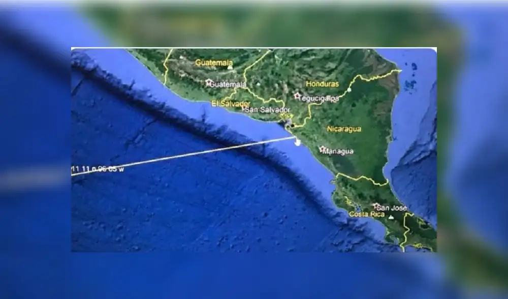 Detectan posible tsunami en las costas de El Salvador y Nicaragua. Foto: captura Detectan posible tsunami en las costas de El Salvador y Nicaragua. Foto: captura