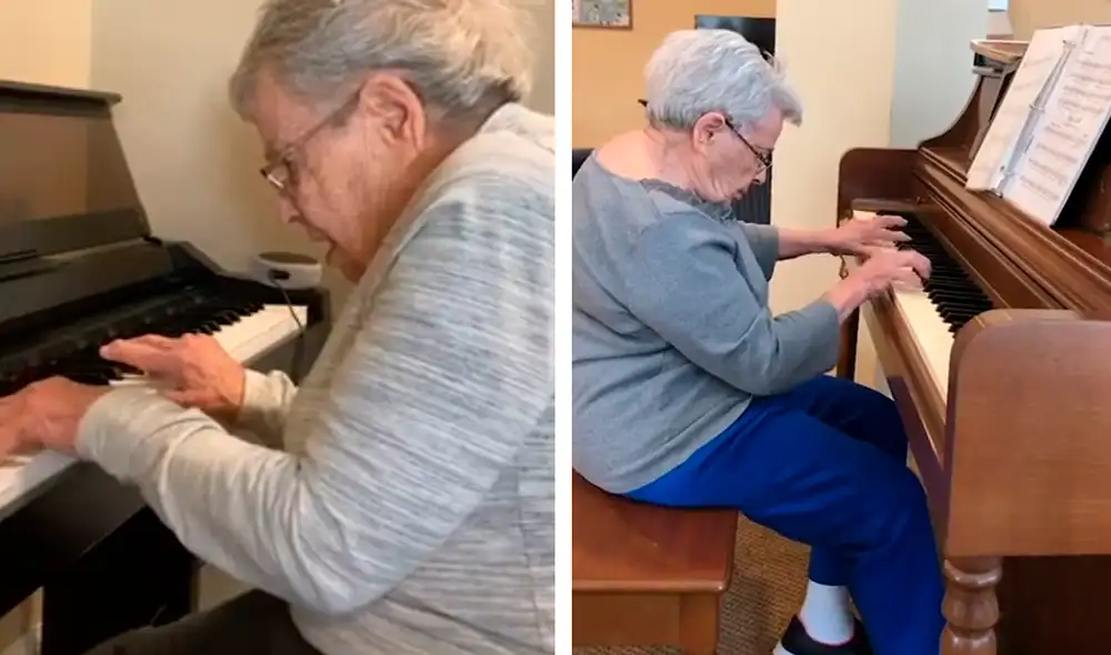 Su hija siempre se asombra cuando toca las bellas melodías de Chopin y Beethoven. Foto: Caters Clips / YouTube Su hija siempre se asombra cuando toca las bellas melodías de Chopin y Beethoven. Foto: Caters Clips / YouTube