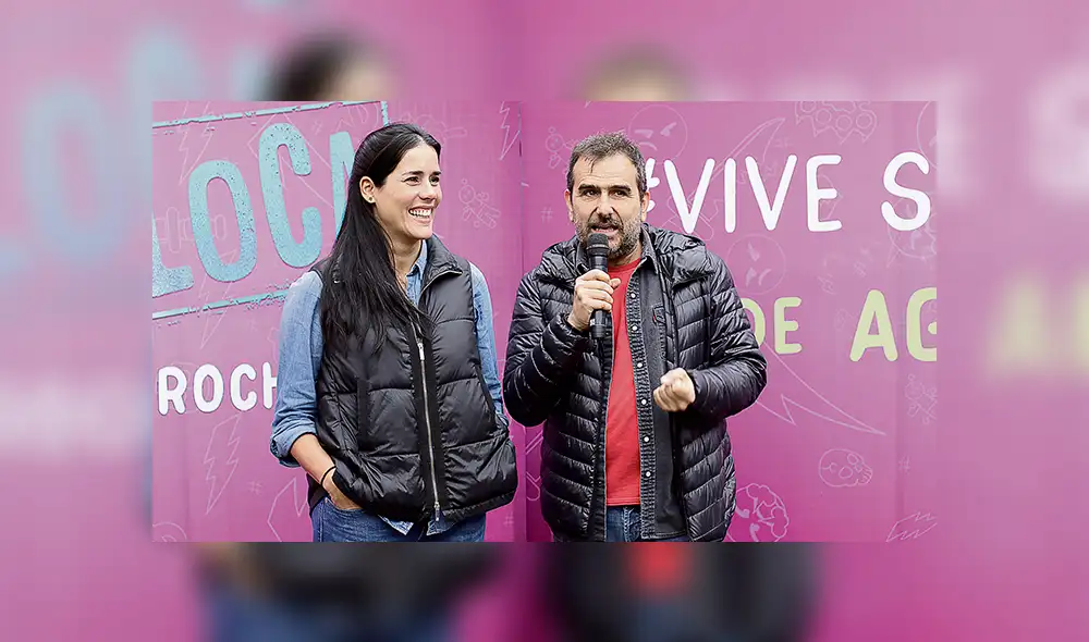 Solicitados. Gianella Neyra y Giovanni Ciccia compartieron con el público del Centro de Lima promocionando su cinta.