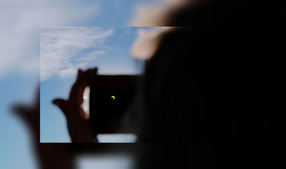 Eclipse solar en Argentina. Foto: EFE. Eclipse solar en Argentina. Foto: EFE.