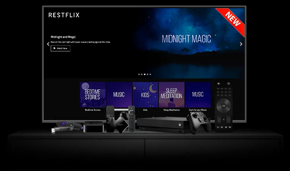 El nuevo servicio de streaming diseñado para ayudar a dormir. | Foto: Restflix