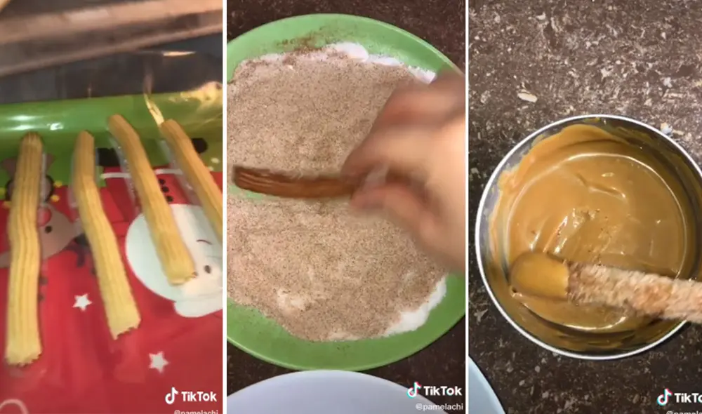 Desliza para ver más sobre esta sencilla receta de churros caseros. Foto: captura de TikTok Desliza para ver más sobre esta sencilla receta de churros caseros. Foto: captura de TikTok