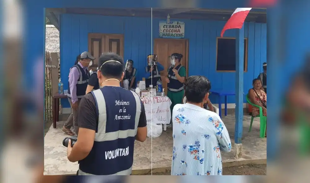 Habitantes de Cuninico esperando ser "vacunados" con ivermectina | Créditos: FB de la Federación de Comunidades Nativas