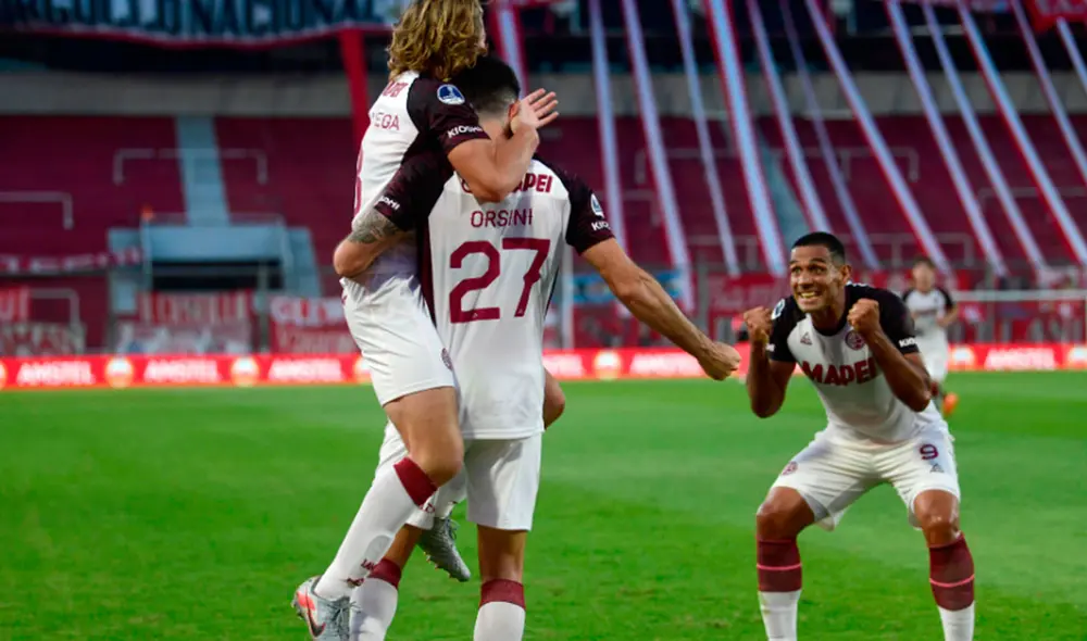 Lanús vence a Independiente por la vuelta de cuartos de la Copa Sudamericana 2020. Foto: AFP.