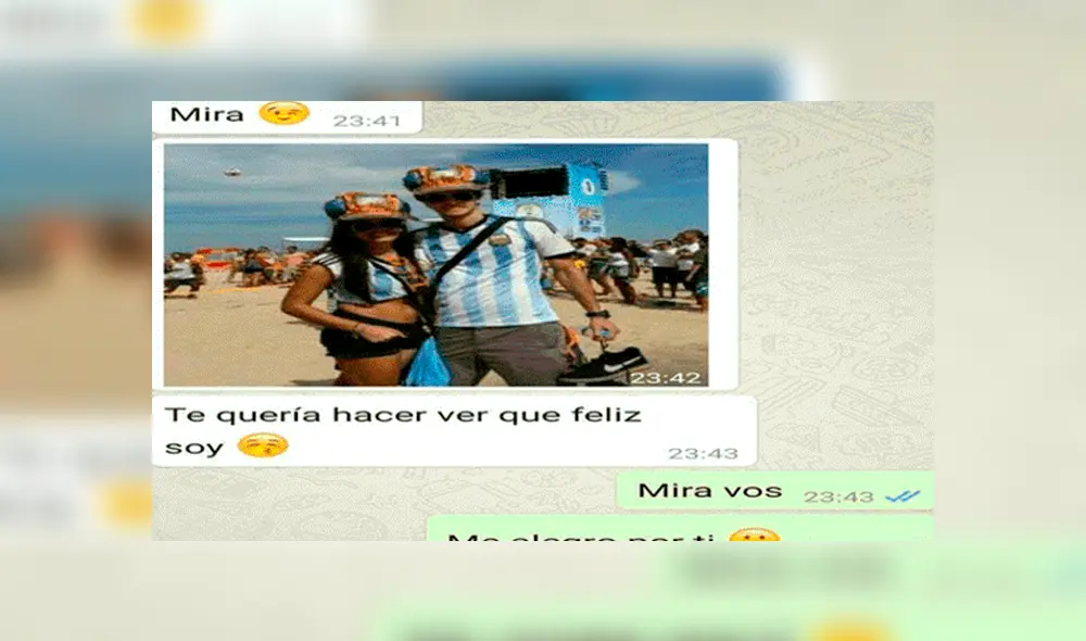 WhatsApp: chica le envía a ex su foto con su nuevo novio y él reacciona de forma conmovedora [FOTOS]