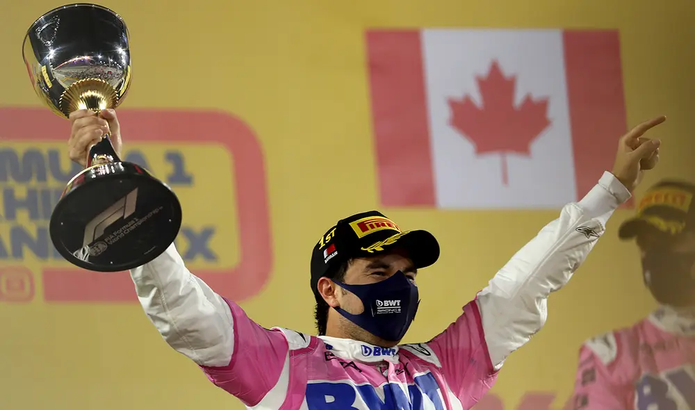 El mexicano Sergio ‘Checo’ Pérez ganó una carrera de Fórmula 1 por primera vez en su vida. Foto: AFP