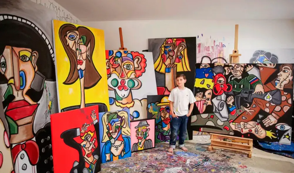 Andrés Valencia es considerado el “pequeño Picasso” a sus 11 años por destacar en el arte contemporáneo. Foto: BBC News Mundo Andrés Valencia es considerado el “pequeño Picasso” a sus 11 años por destacar en el arte contemporáneo. Foto: BBC News Mundo