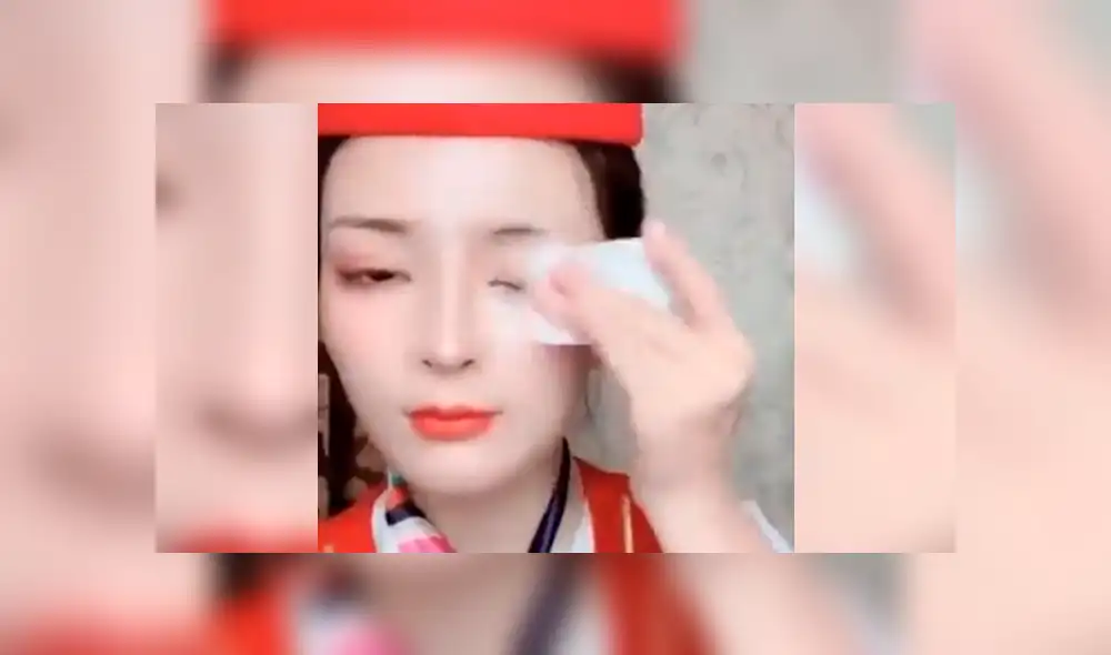 Facebook viral: parece una sexy asiática, pero se quita el maquillaje y su aspecto aterra a todos [VIDEO]