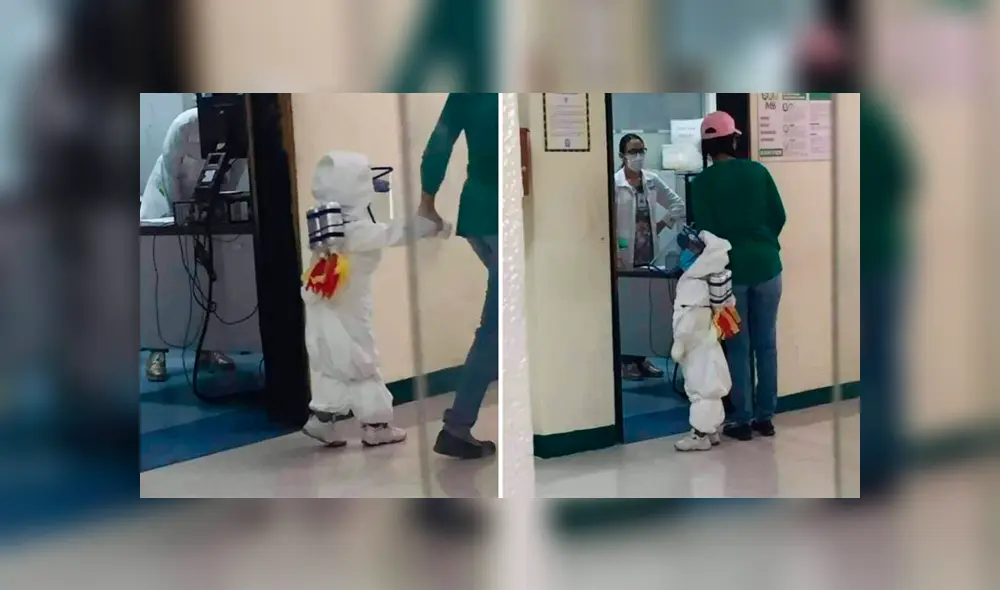 El pequeño causó furor en Facebook y conmovió a miles con su atuendo. Foto: Alohani Cabrera El pequeño causó furor en Facebook y conmovió a miles con su atuendo. Foto: Alohani Cabrera