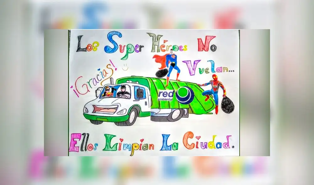Desliza las fotografías para ver el increíble cartel que elaboró este pequeño mexicano para agradecer a los trabajadores de limpieza de Monterrey. Foto: Mario A. F. Soberanis