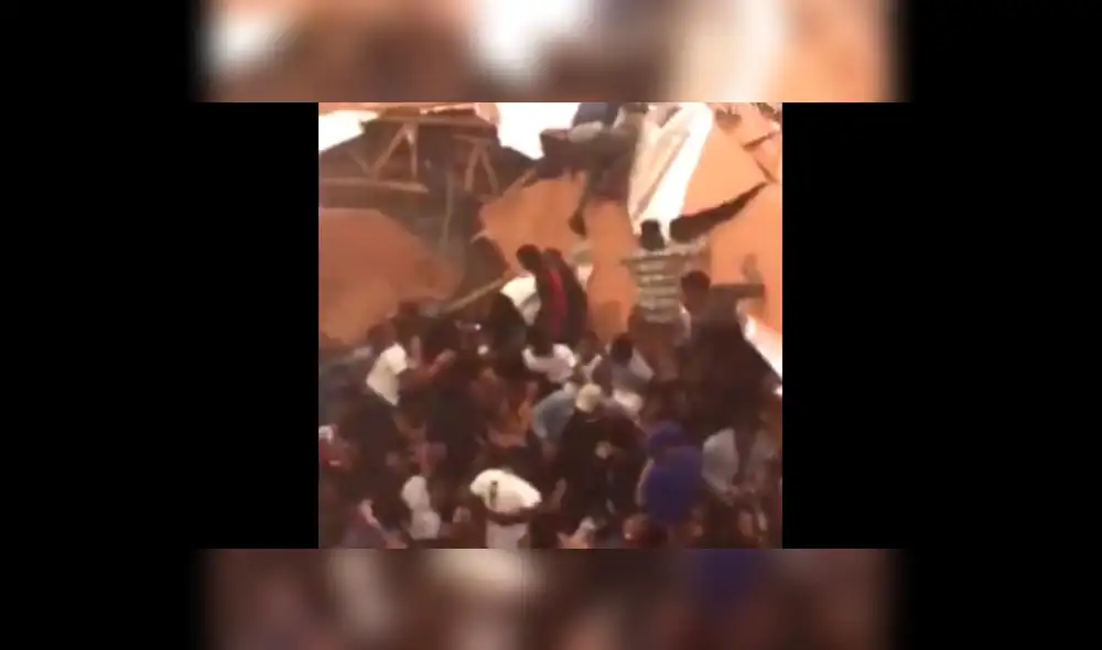 YouTube: estudiantes viven momento de pánico al desplomarse una pista de baile [VIDEO]