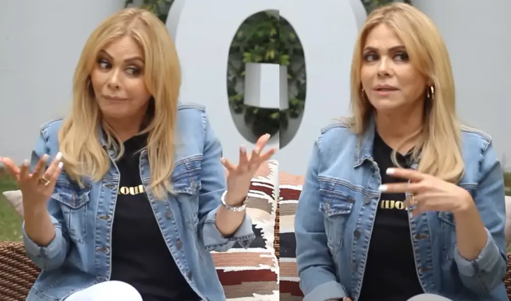 Gisela Valcárcel se sincera en una entrevista con Verónica Linares. Foto: composición LR/captura de YouTube