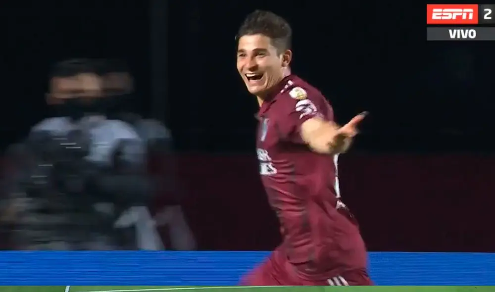 Álvarez puso el segundo para River Plate en el segundo tiempo. Foto: Captura/Espn 2 Álvarez puso el segundo para River Plate en el segundo tiempo. Foto: Captura/Espn 2
