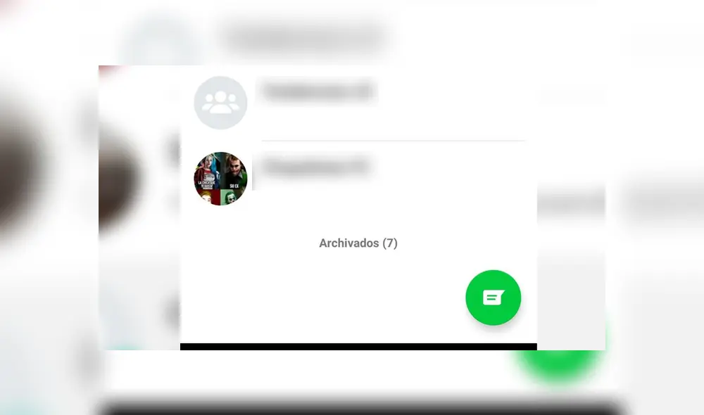 3. Para desarchivarlas tendrás que ir al final de tu lista de conversaciones. Foto: Captura.