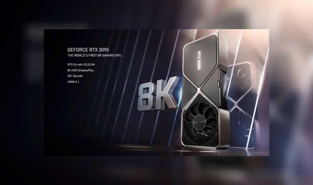 La tarjeta gráfica NVIDIA GeForce RTX 3090 saldrá a la venta el 24 de septiembre. Foto: NVIDIA.