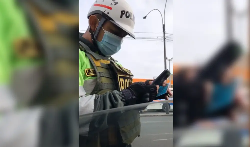 Según la joven, los agentes no le dieron ninguna explicación sobre su intervención. Foto: captura de video Samantha Díaz Según la joven, los agentes no le dieron ninguna explicación sobre su intervención. Foto: captura de video Samantha Díaz